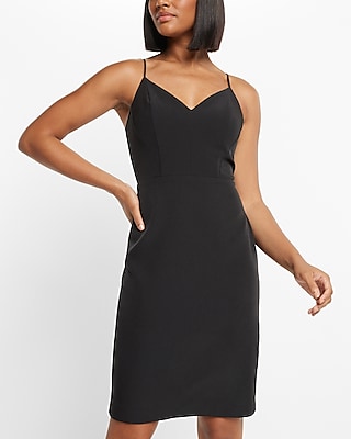 V-neck Fitted Sheath Sheath Dress by Express