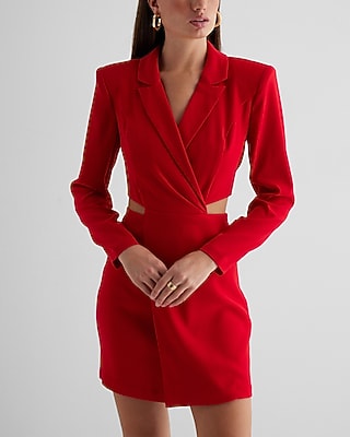 Work Cutout Mini Blazer Dress Red Women's L