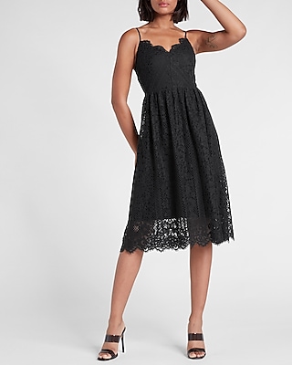 Cocktail & Party Allover Lace Midi Dress