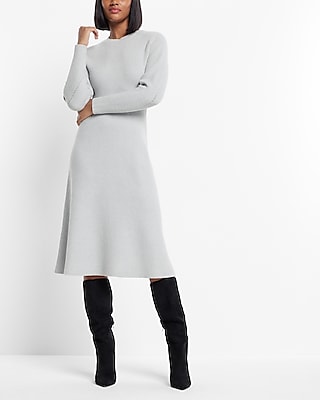 Tall Sweater Mock Neck Midi Dress