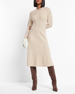 Tall Sweater Mock Neck Midi Dress