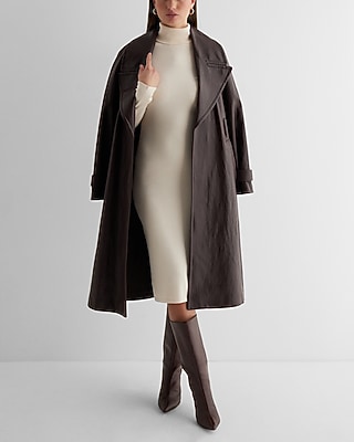 Work,Casual Turtleneck Long Sleeve Midi Sweater Dress