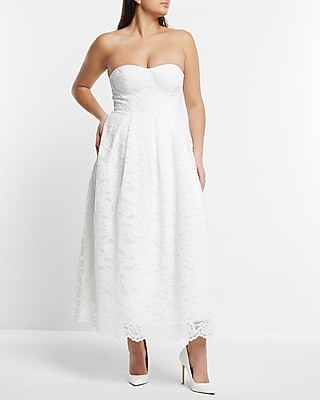 Cocktail & Party Bridal Lace Strapless Sweetheart Dress