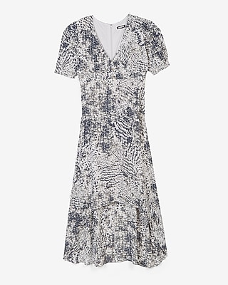 Image of Animal Print Hi-Lo Maxi Dress Women's Gray Print