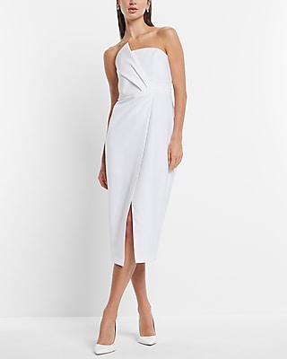Cocktail & Party Bridal Statement Bow Midi Dress
