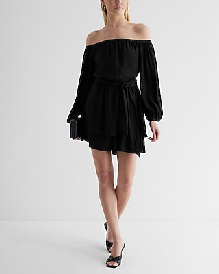 Casual Long Sleeve Tie Waist Ruffle Romper