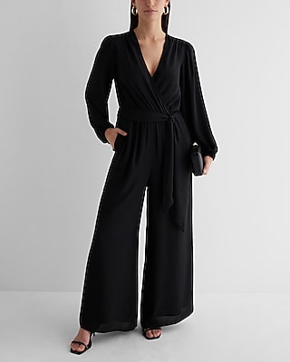 V-neck Wrap Flowy Tie Waist Waistline Romper/Jumpsuit