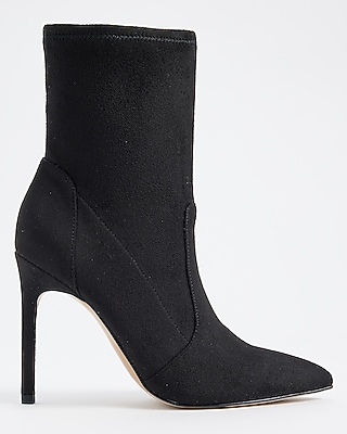 Suede Thin Heel Sock Boots