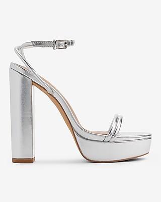 Round Strap Platform Heeled Sandals