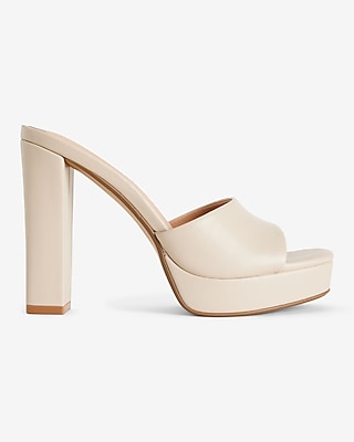 Block Heel Slip On Sandals