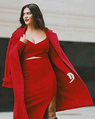 Bodycon Wrap Front Cropped Sweater