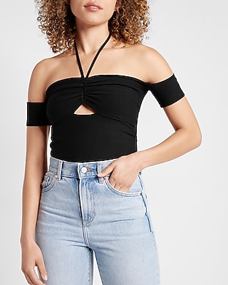 Bodycon Off The Shoulder Cinched Sweater