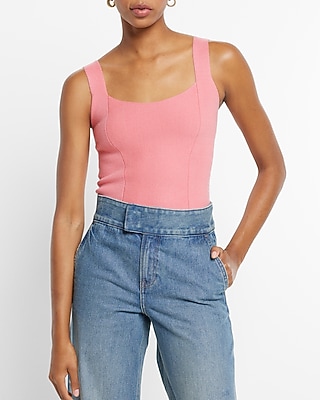 Scoop Neck Sleeveless Sweater Tank