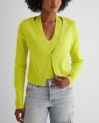 Layered Halter Neck Cardigan