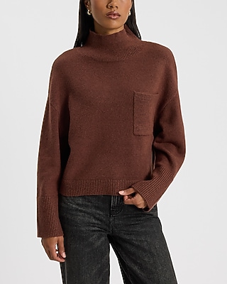 Pocket Mock Neck Sweater