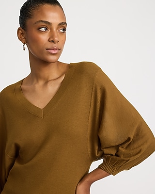 V-Neck Dolman Sleeve Sweater