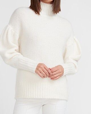 Express X You Chunky Turtleneck Sweater White Women's S