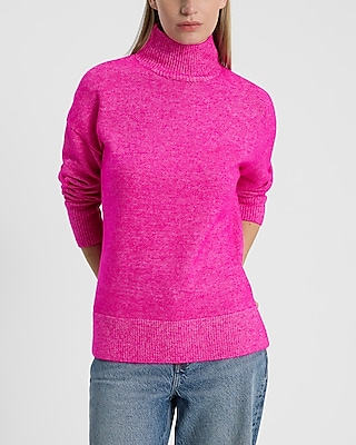 Sweater Ribbed Mock Neck Tunic