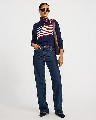 American Flag Crew Neck Sweater