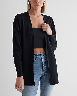 Ribbed Dolman Sleeve Cardigan