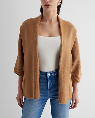 Ribbed Cape Cardigan