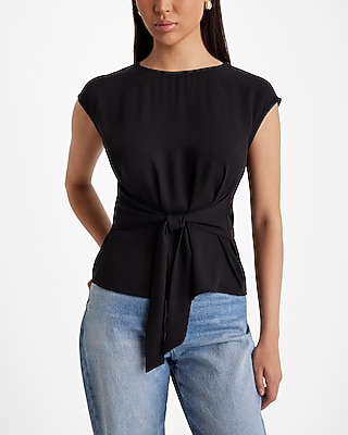 Crew Neck Tie Waist Gramercy Tee