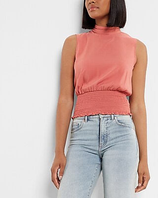 Expression Sleeveless Mock Neck Top