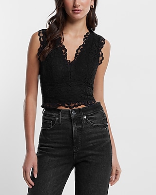 Allover Lace V-Neck Tank