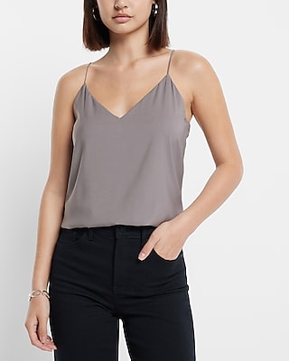 V-Neck Downtown Cami Gray Women's XS