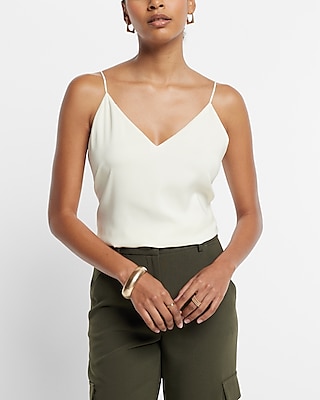 V-Neck Downtown Cami White Women's S