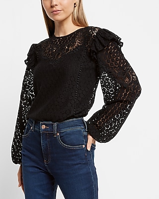 Express store lace top