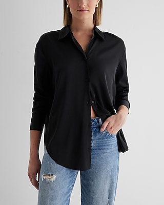 Satin Boyfriend Portofino Shirt