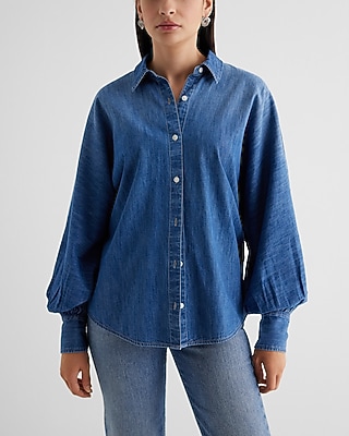 Denim Dolman Long Sleeve Portofino Shirt