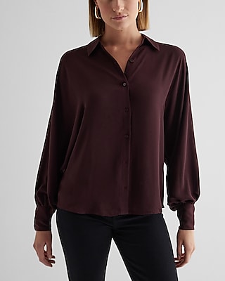 Dolman Long Sleeve Portofino Shirt Red Women's XS
