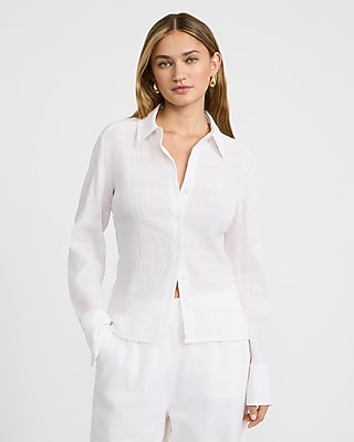 Textured Fitted Essential Shirt