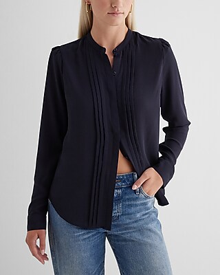 Relaxed Pleated Portofino Shirt Blue Women's S