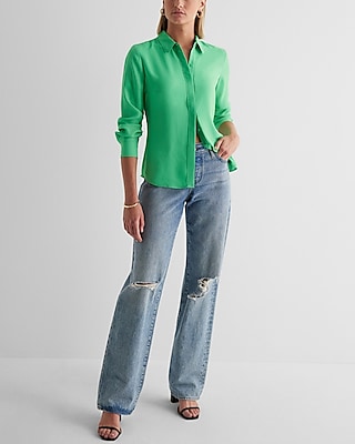 Relaxed Portofino Shirt Green Women's M