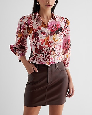 Relaxed Floral Half Sleeve Portofino Shirt