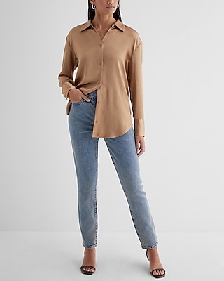 Satin Boyfriend Portofino Shirt