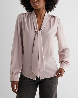 Tie Neck Slim Portofino Shirt