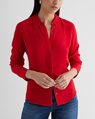 Slim Portofino Shirt Red Women's XS