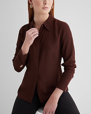 Slim Portofino Shirt Brown Women's XL