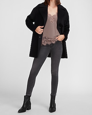 Wool-Blend Cocoon Coat