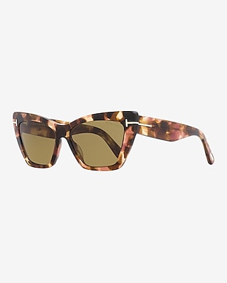 Tom Ford Wyatt Cat Eye Sunglasses Women's Brown