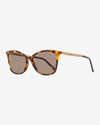 Jimmy Choo Rectangular Sunglasses Women's Brown