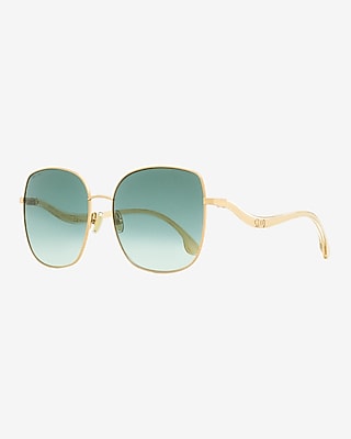 Jimmy Choo Square Sunglasses Women's Gold