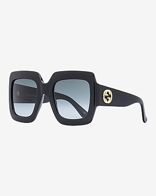 Gucci Square Sunglasses Women's Black