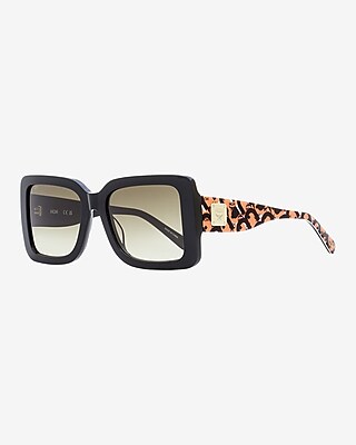 Mcm Rectangular Sunglasses Women's Black