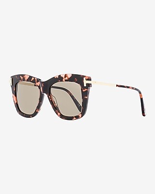 Tom Ford Dasha Square Sunglasses Women's Brown