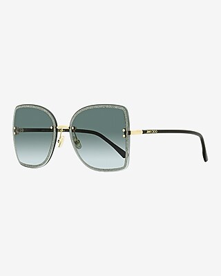Jimmy Choo Leti Square Sunglasses Women's Gold
